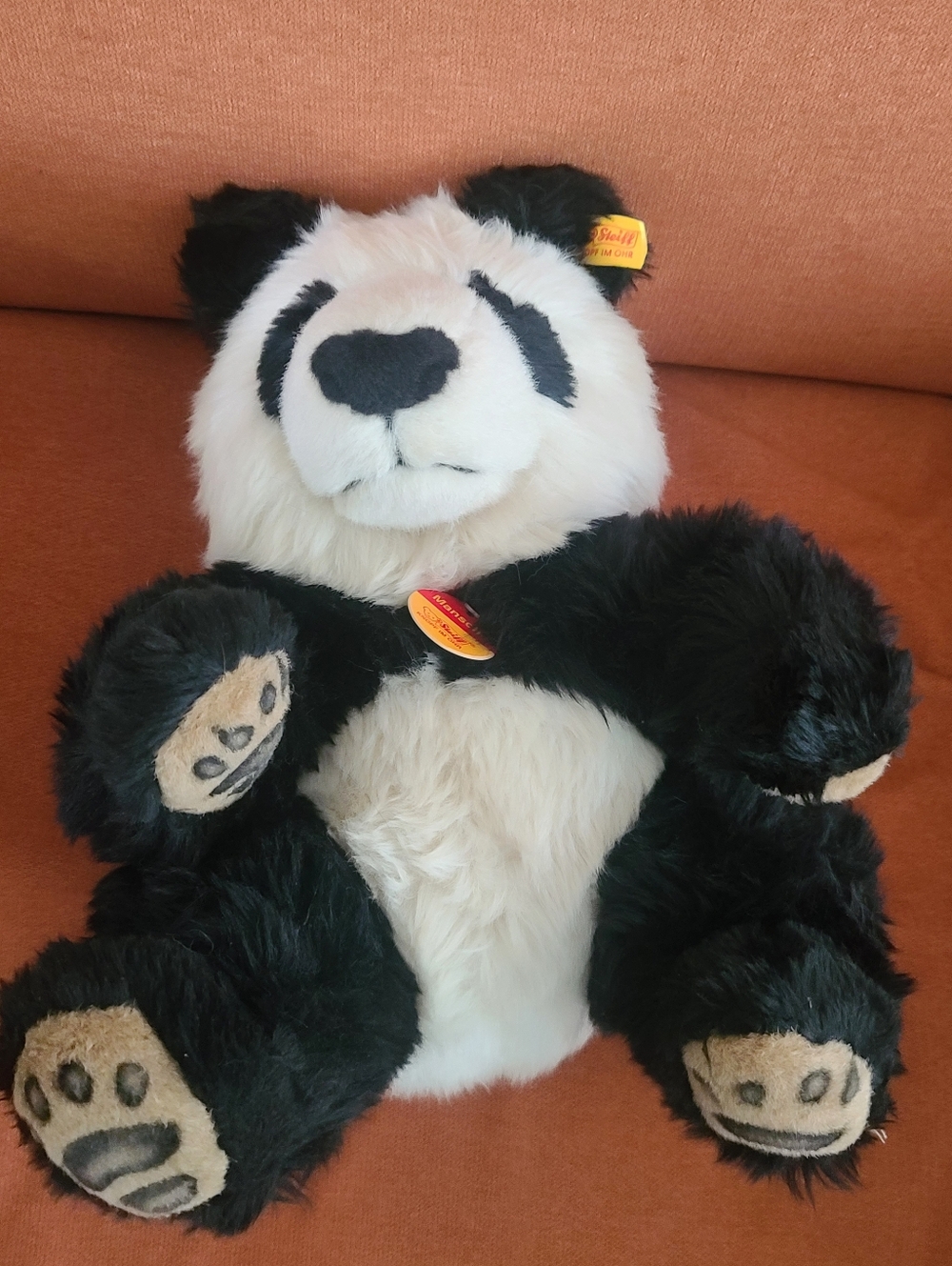 Steiff Manschli Black & White Panda Plush Toy 064258